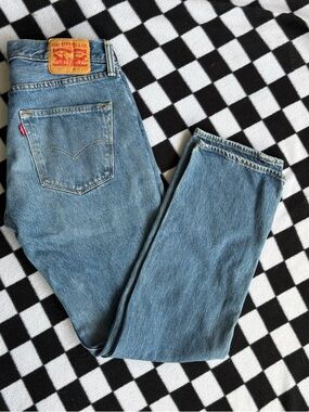 Levi’s 501 Jeans Button Fly Straight Leg Light Wash W32 L32 Classic Denim